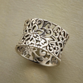 Carolina - Anillo Hueco de Plata Vintage