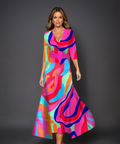 Vestido elegante con estampado floral