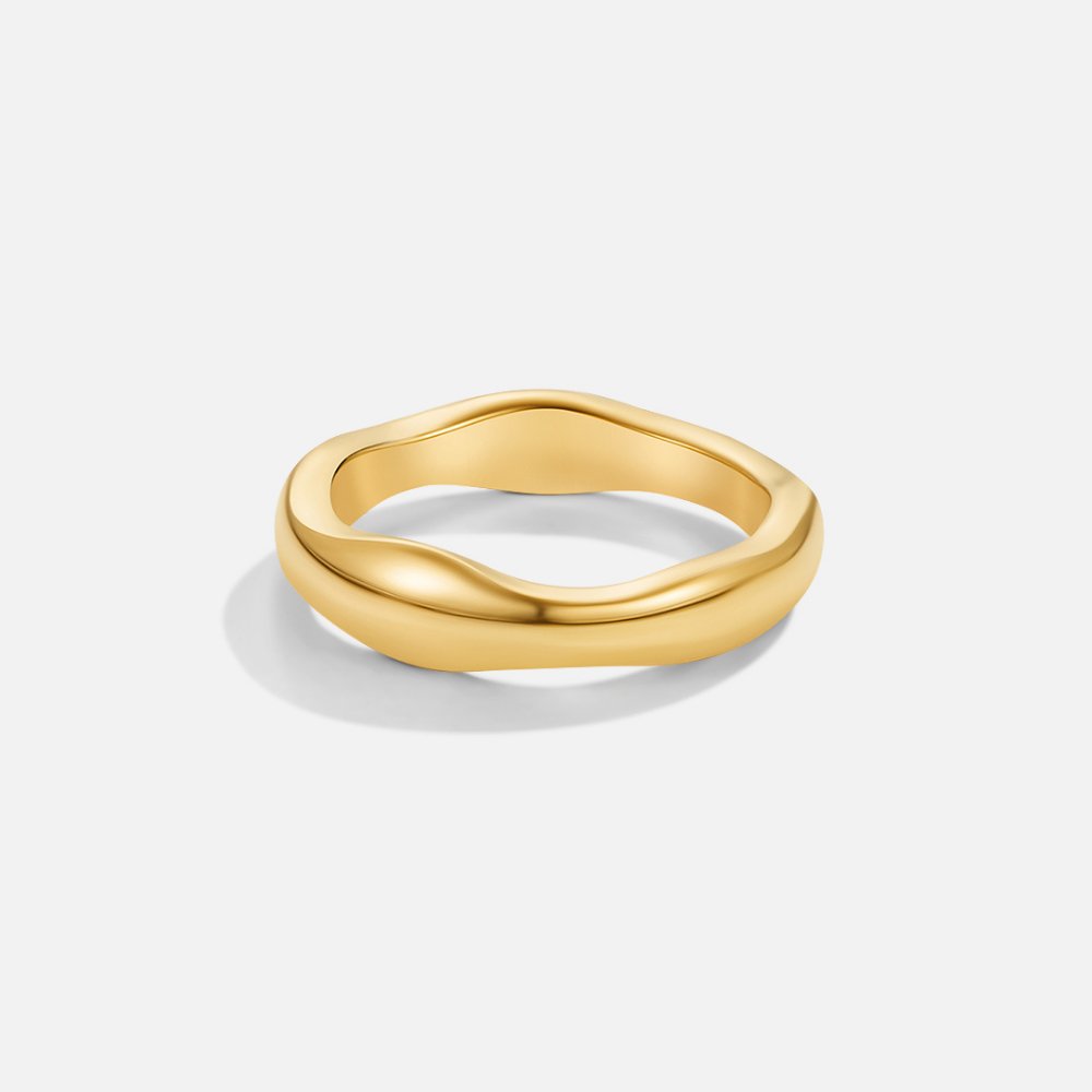 Shine - Set de anillos ondulados