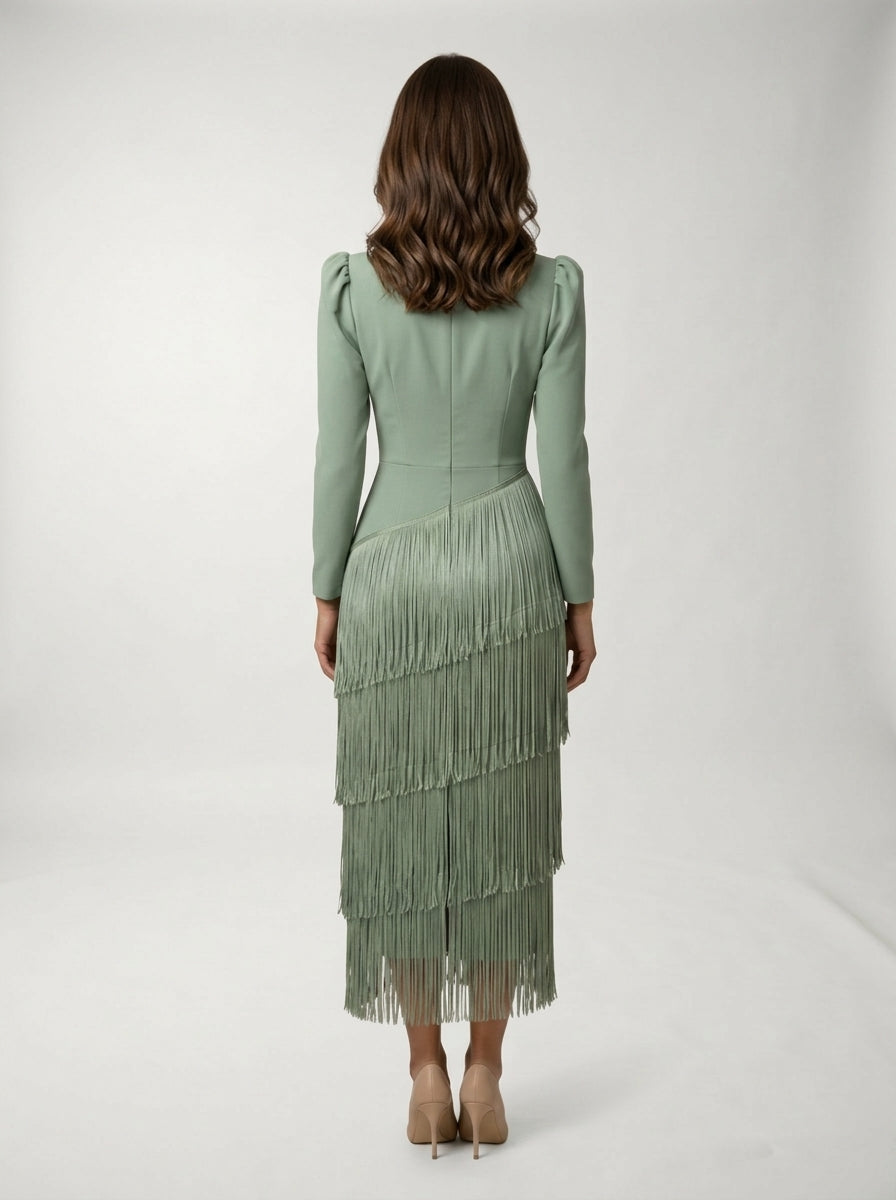 Vestido Flecos