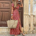 Justine™ – Vestido largo bohemio y fluido con cinturón