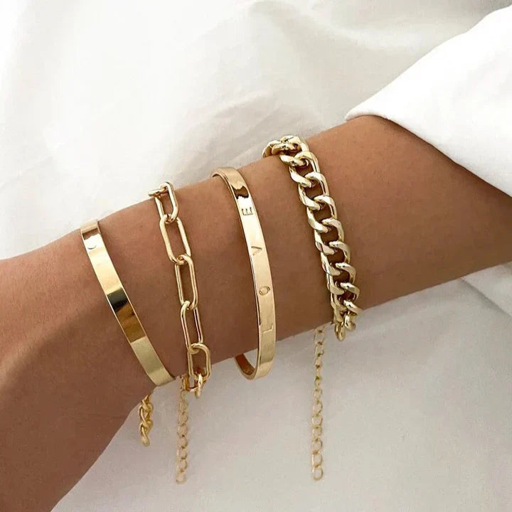 Set de pulseras Elan Mercer | Oro