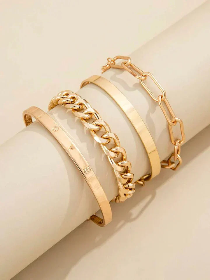 Set de pulseras Elan Mercer | Oro
