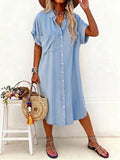 Emilia – vestido camisero elegante de denim
