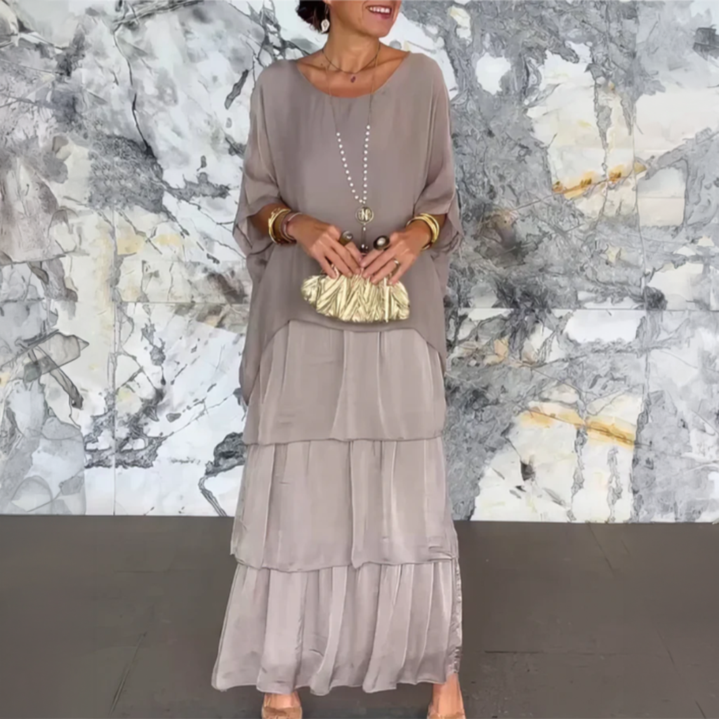 Lara – Vestido largo fluido y elegante