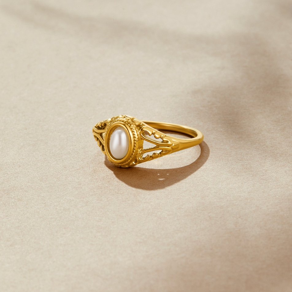 Aitana - Anillo de Perlas Vintage