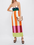 Paloma – Vestido maxi colorido a rayas